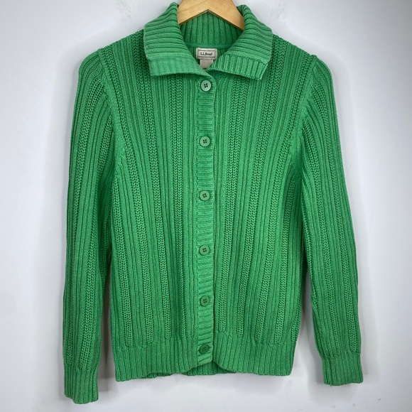 L.L. Bean Sweaters - L.L. Bean Green Cardigan Sweater